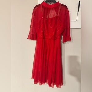 Red recital dress